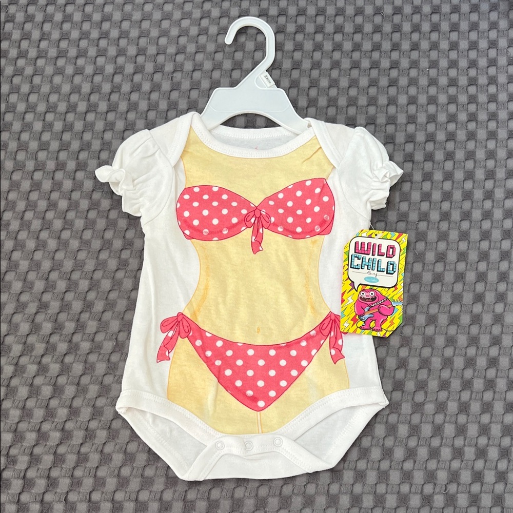 White and Pink Polka Dot One Piece